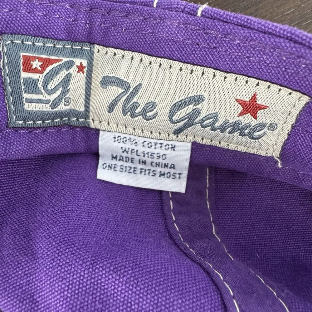 Jackson Hole Wyoming Strapback Hat Baseball Cap Purple Adjustable The Game Cottn